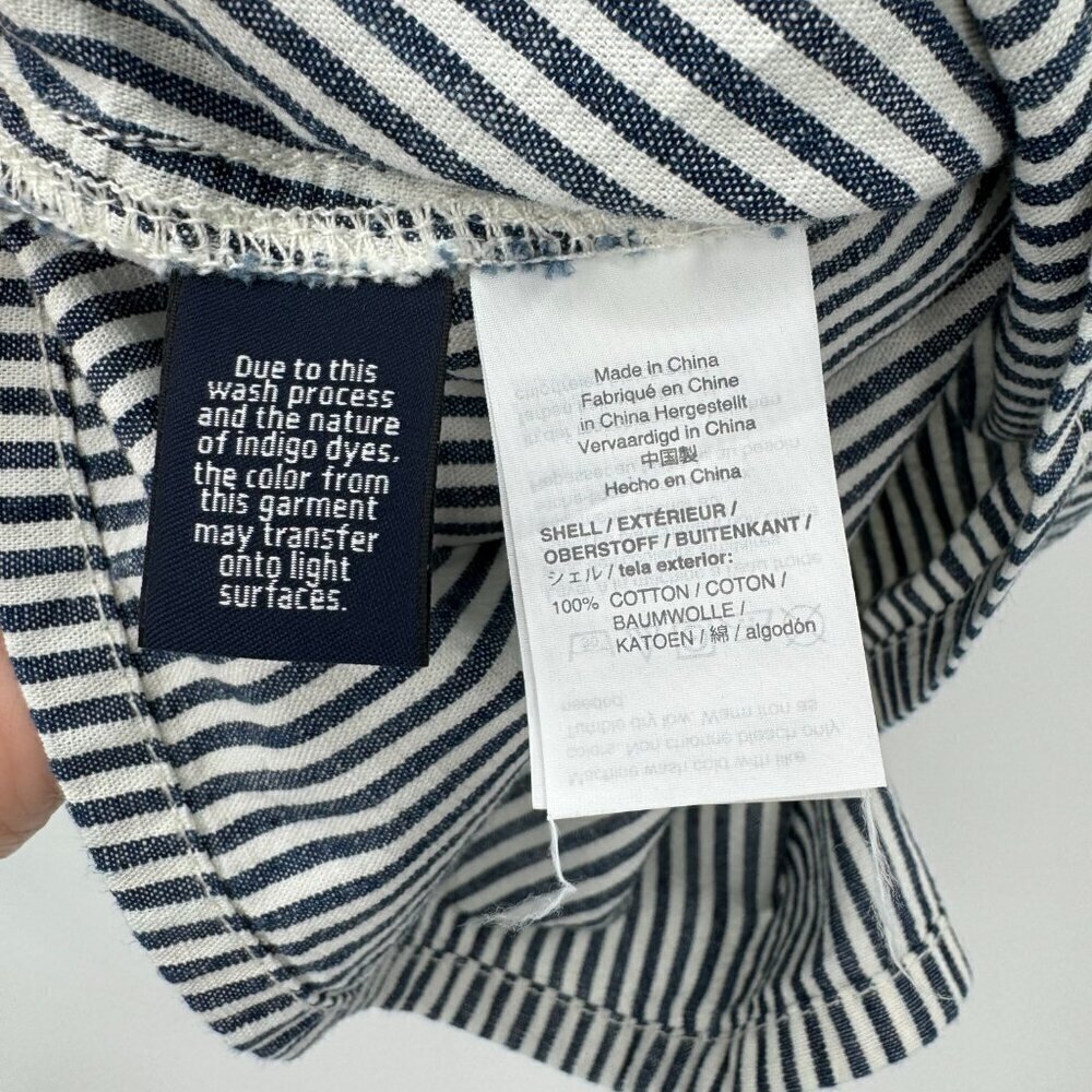 Madewell Palisade Button Front Chambray Stripe A-Line Lined Boho Lightweight 8 M - Picture 4 of 9